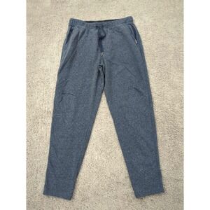 Eddie Bauer Sweatpants Mens Large Blue Pull On Drawstring Tapered Lounge